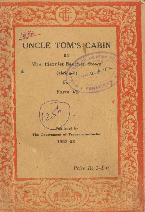 1952 - Uncle Tom's Cabin - Mrs. Harriet Beecher Stowe - for Form VI
