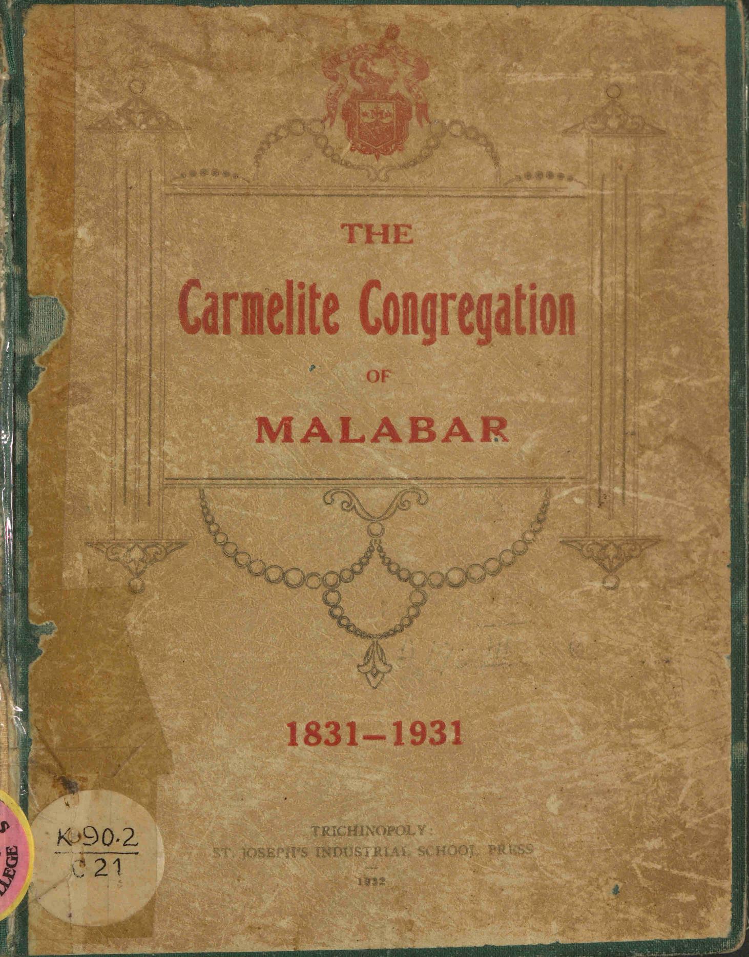 1932 - The Carmelite Congregation of Malabar