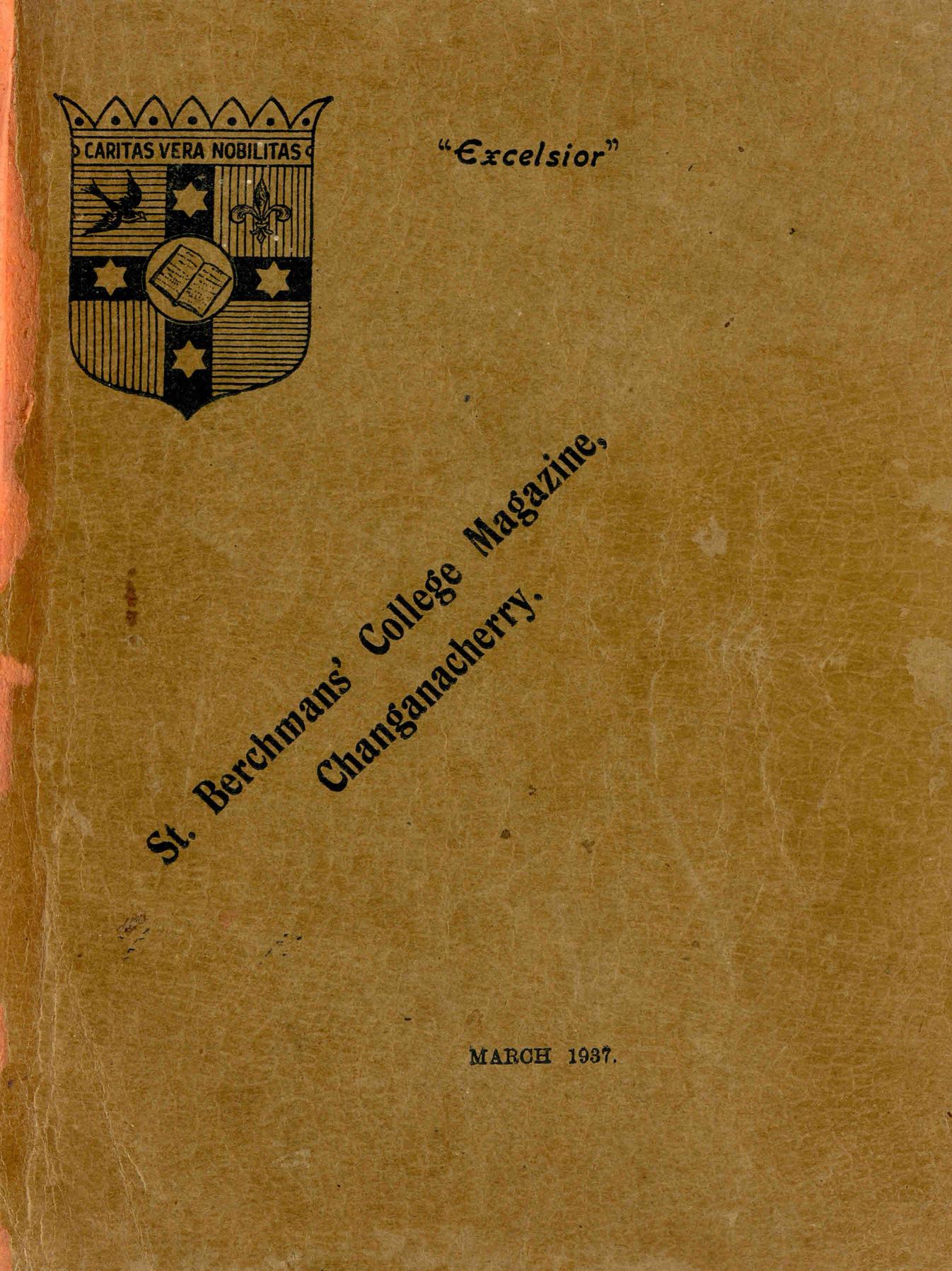 1937 - Excelsior - St. Berchmans College Magazine Changanacherry
