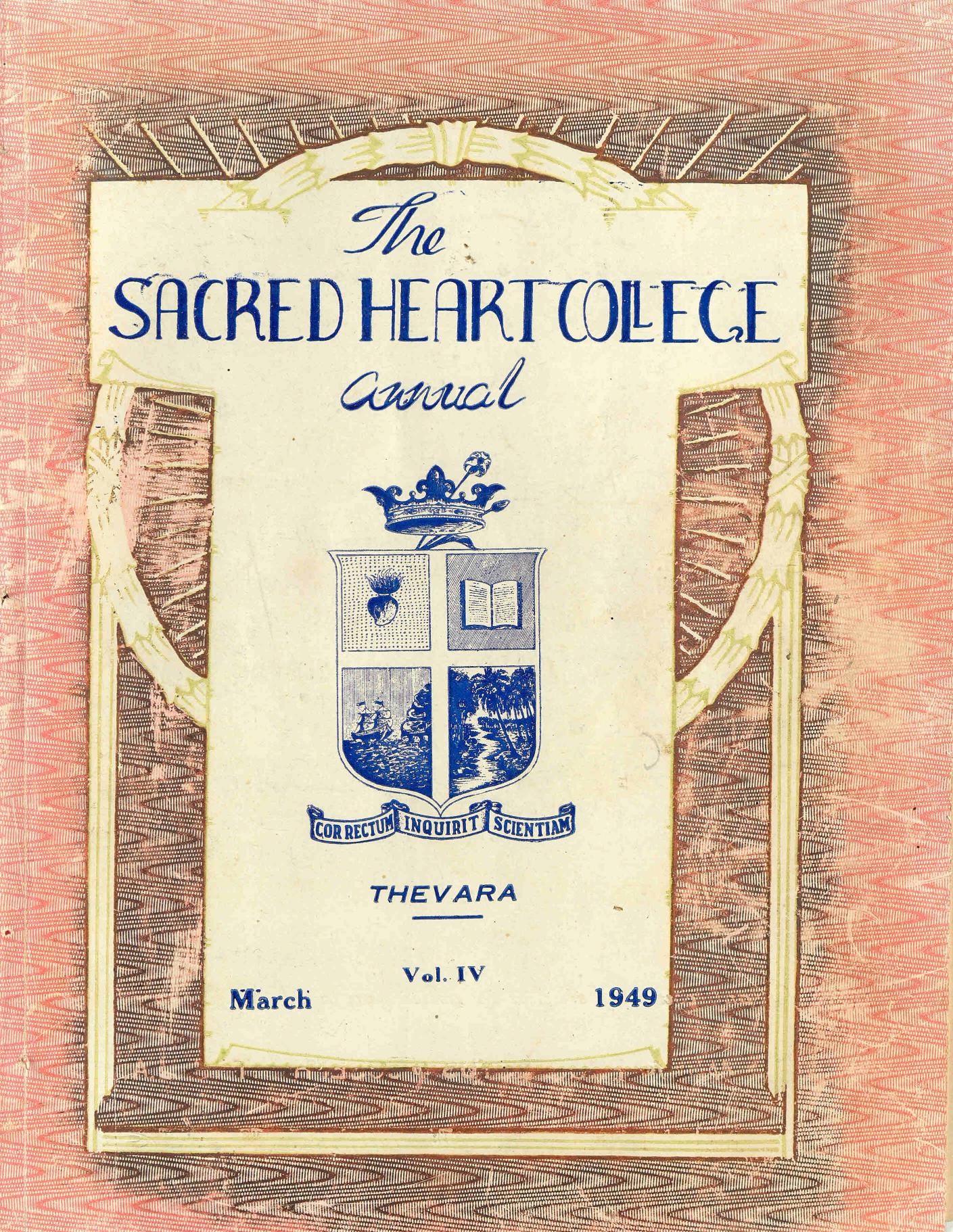 1949 - Sacred Heart College Annual - Thevara