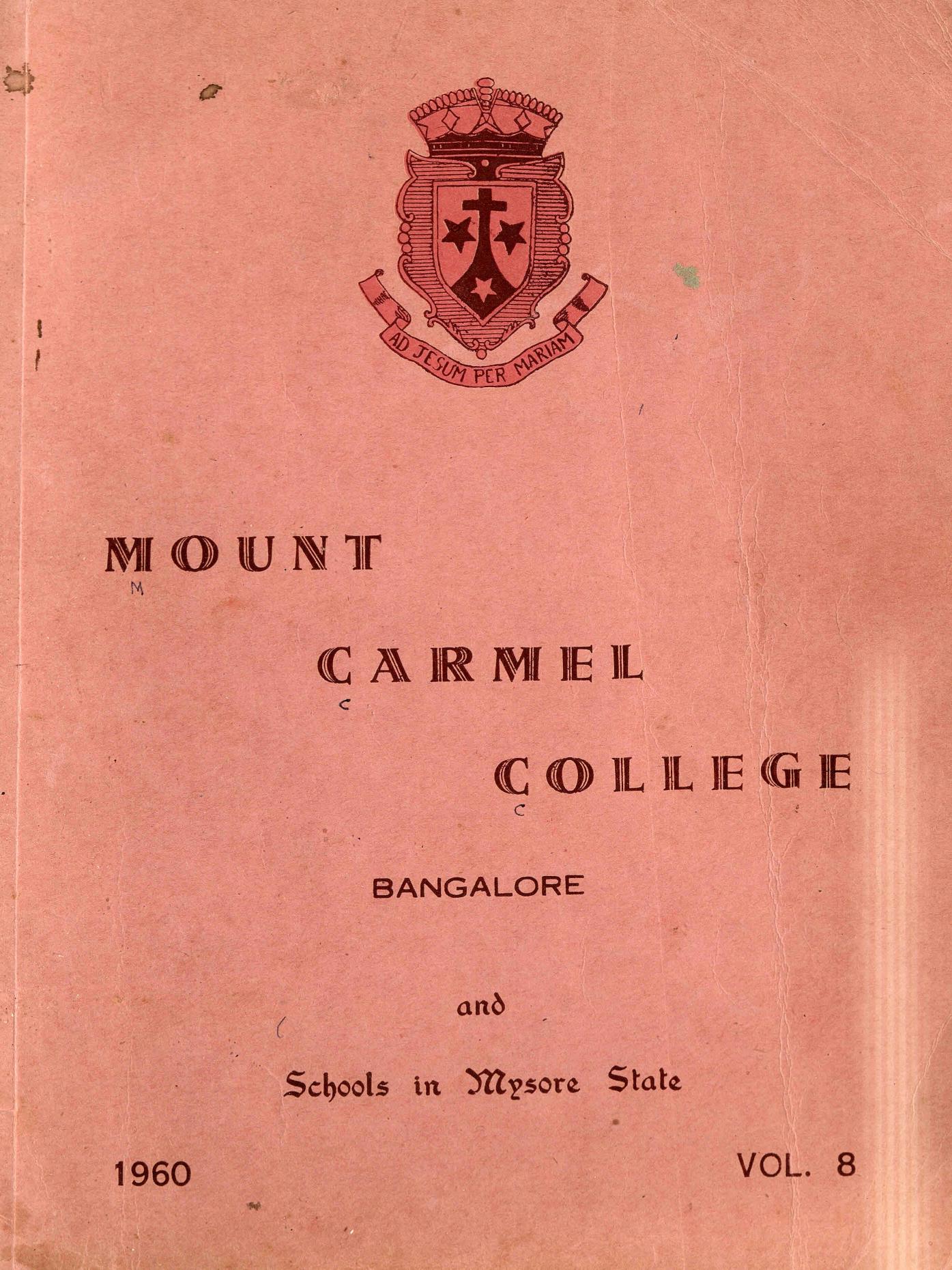 1960 - Mount Carmel College - Bangalore -Annual