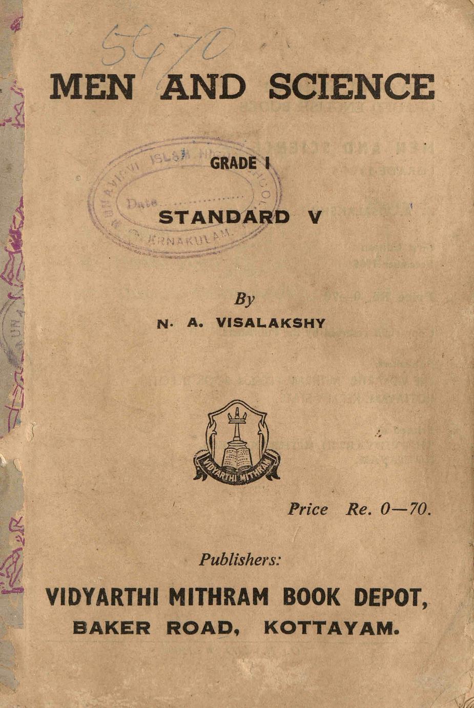 1965 -Men and Science Grade - I Standard - V - N. A. Visalakshy