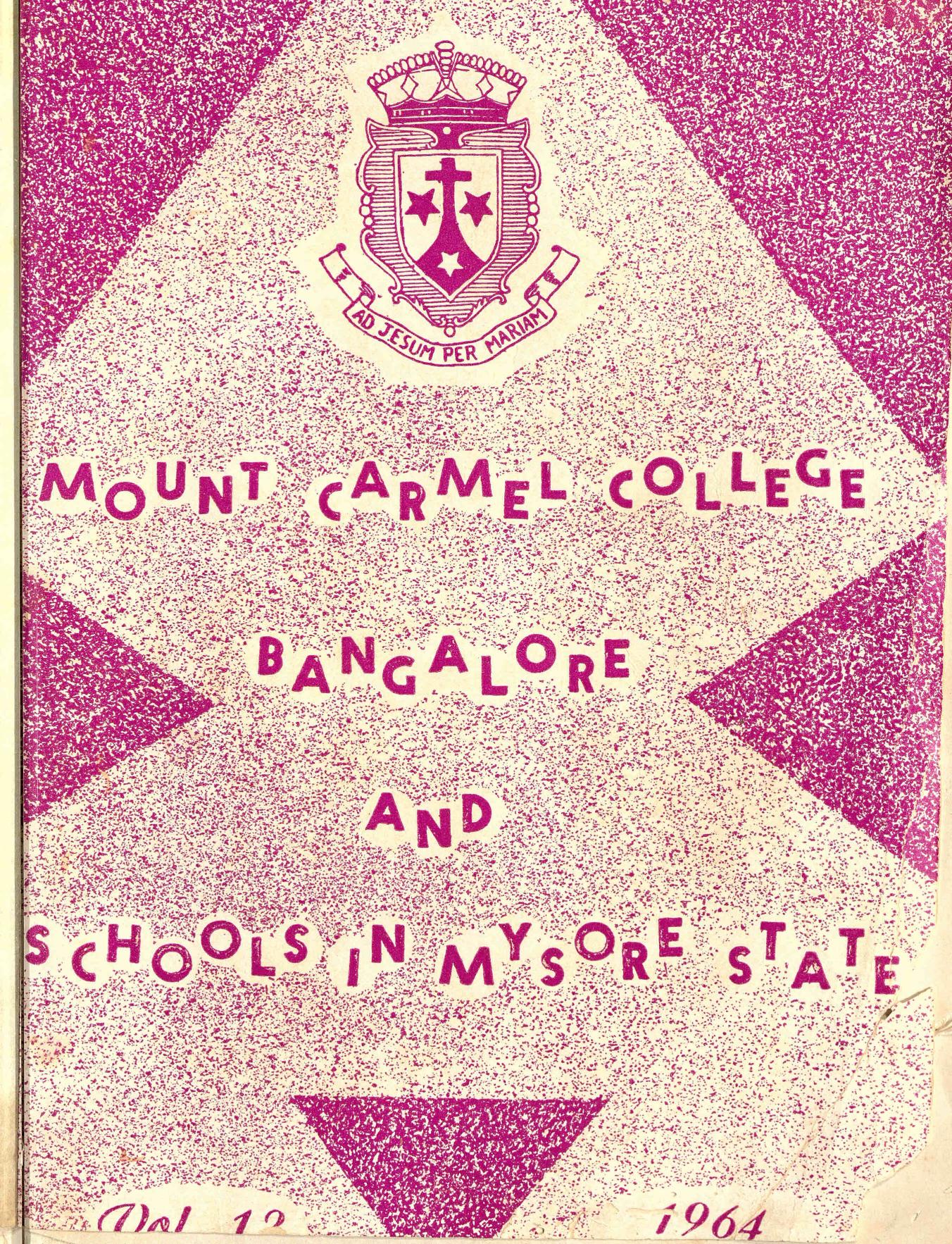 1964 - Mount Carmel College Bangalore Annual