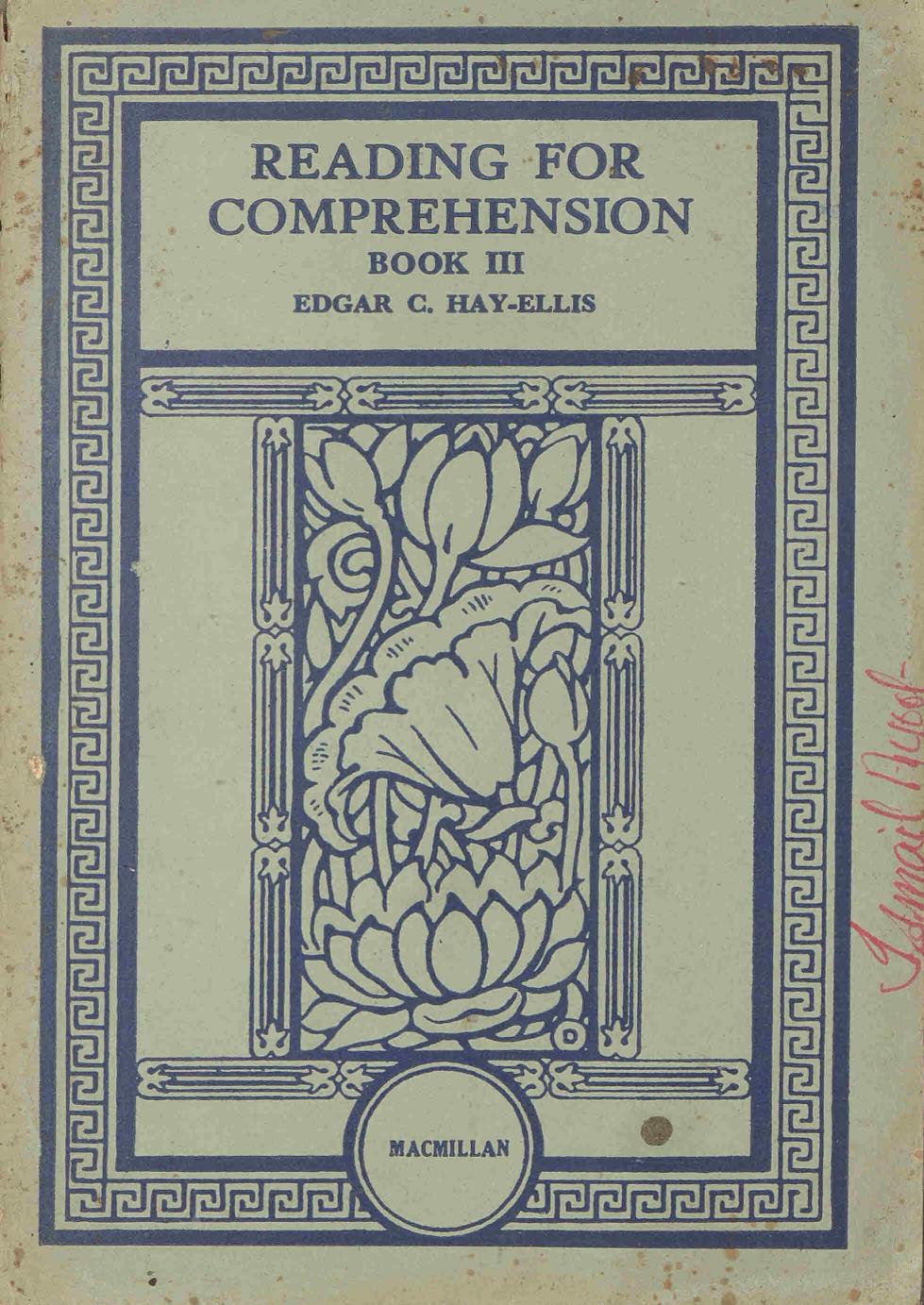  1951 - Reading for Comprehension - Book 3 - Edgar C Hay Ellis