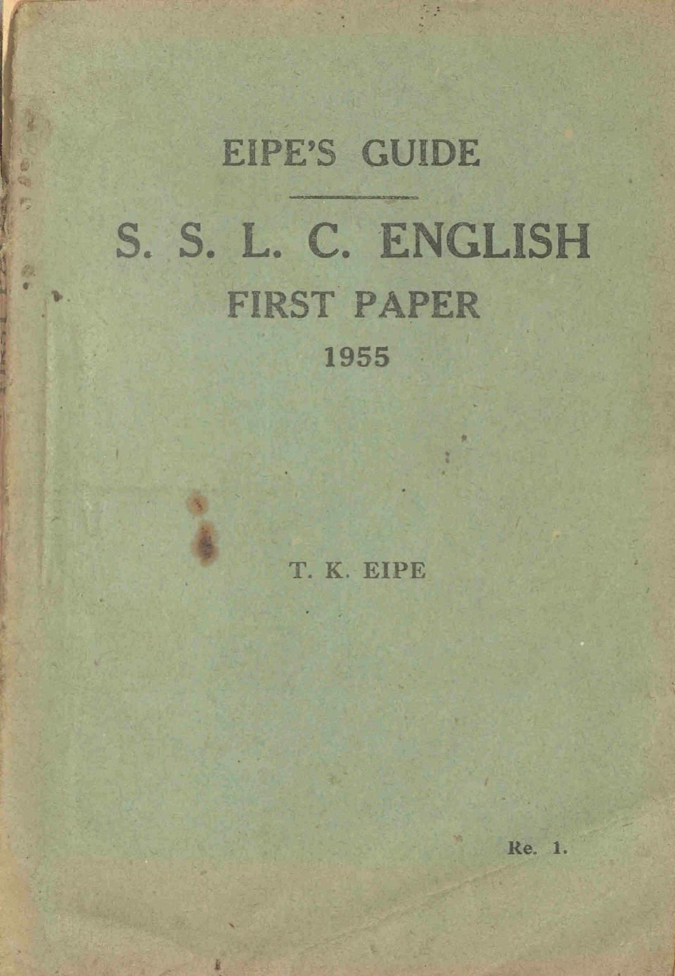  1955 - Eipes Guide SSLC English First Paper