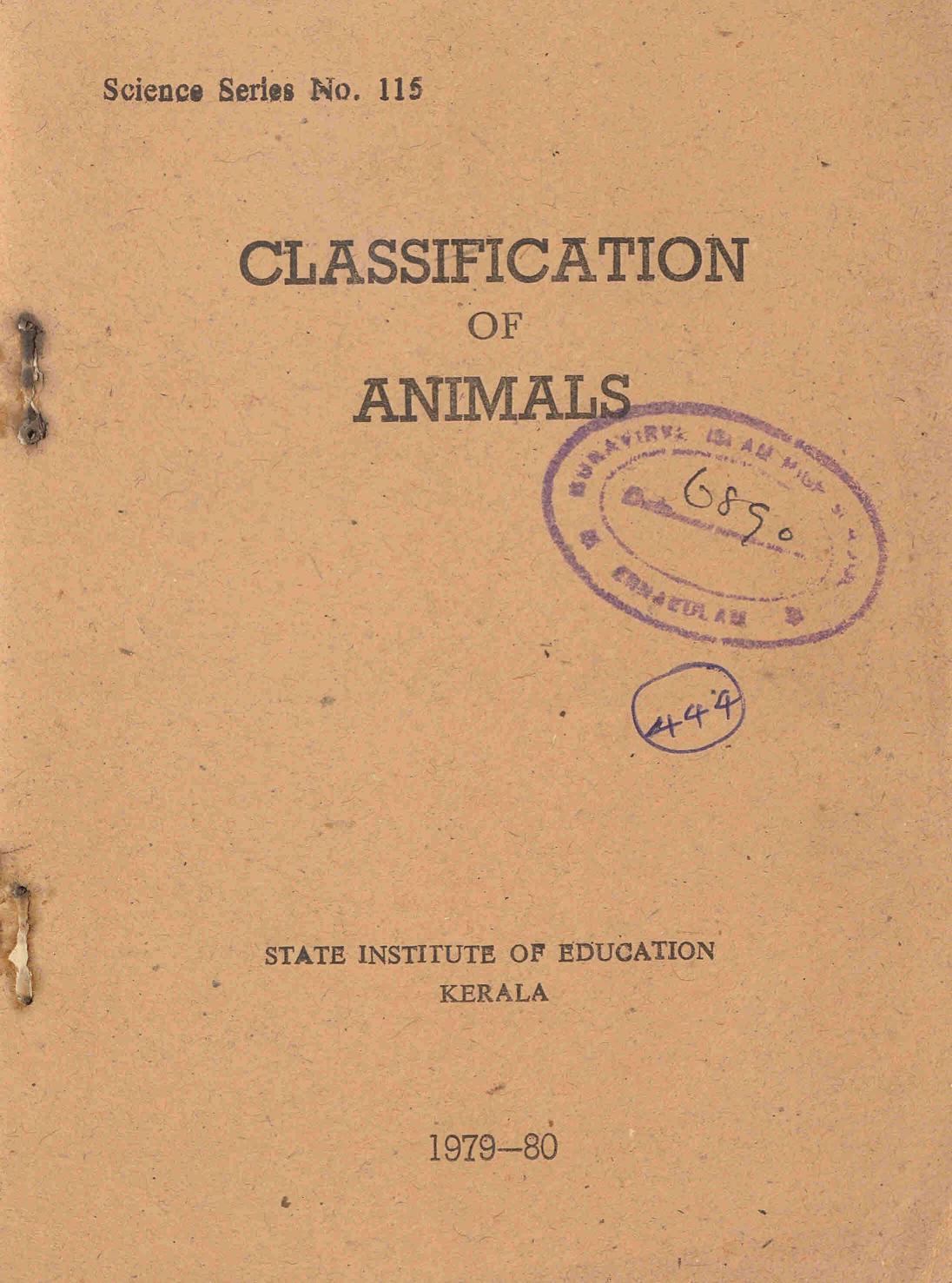  1980 - Classification of Animals