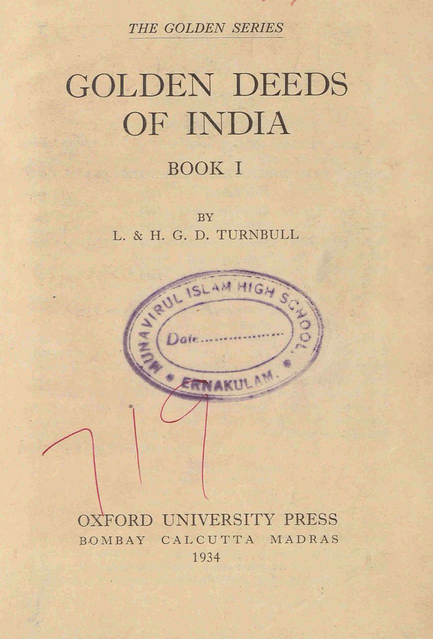  1934 - Golden Deeds of India -L & H.G.D. Turnbull