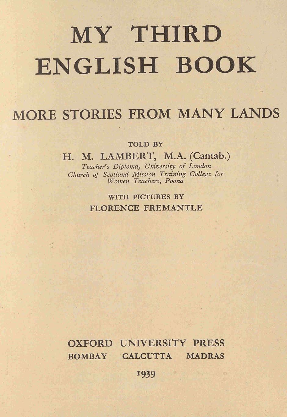 1939 - My Third English Book - H. M. Lambert