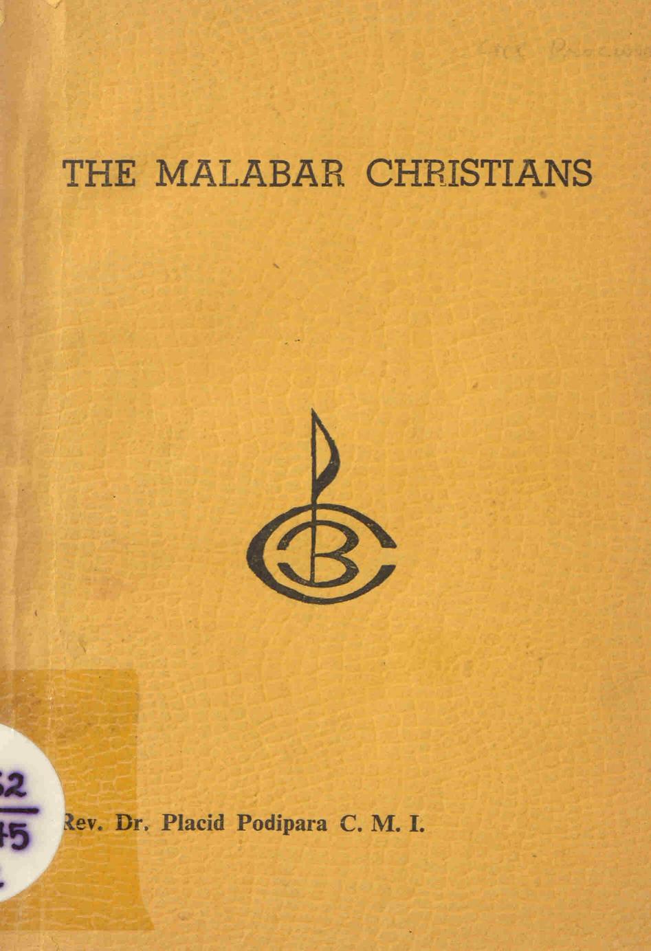 1972 - The Malabar Christians - Placid Podipara