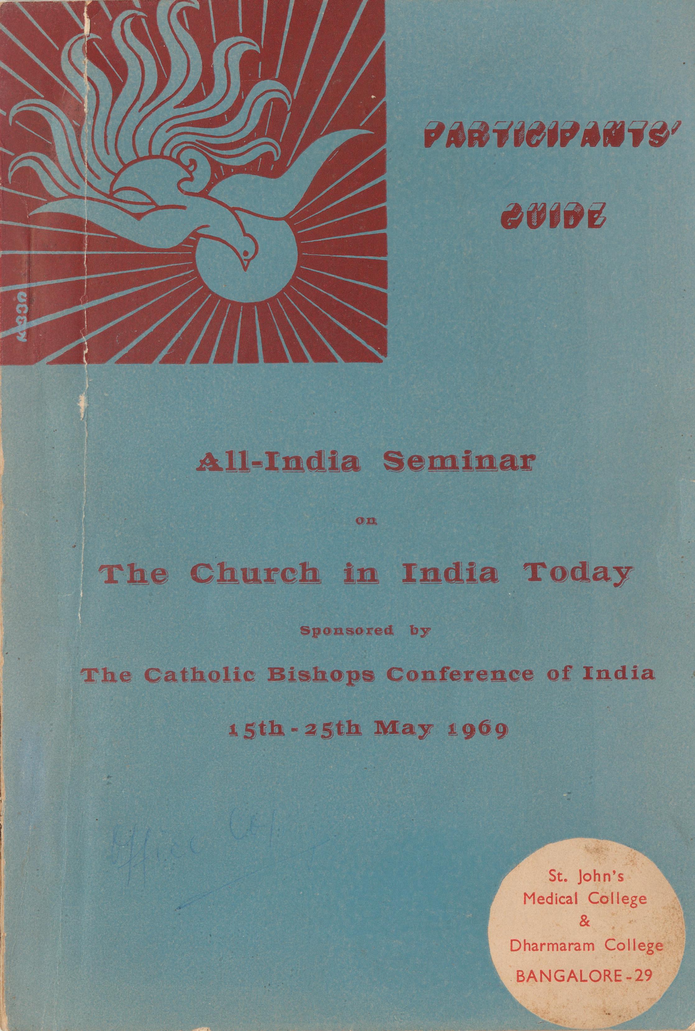 1969 - The Church India Today - Participants' Guide