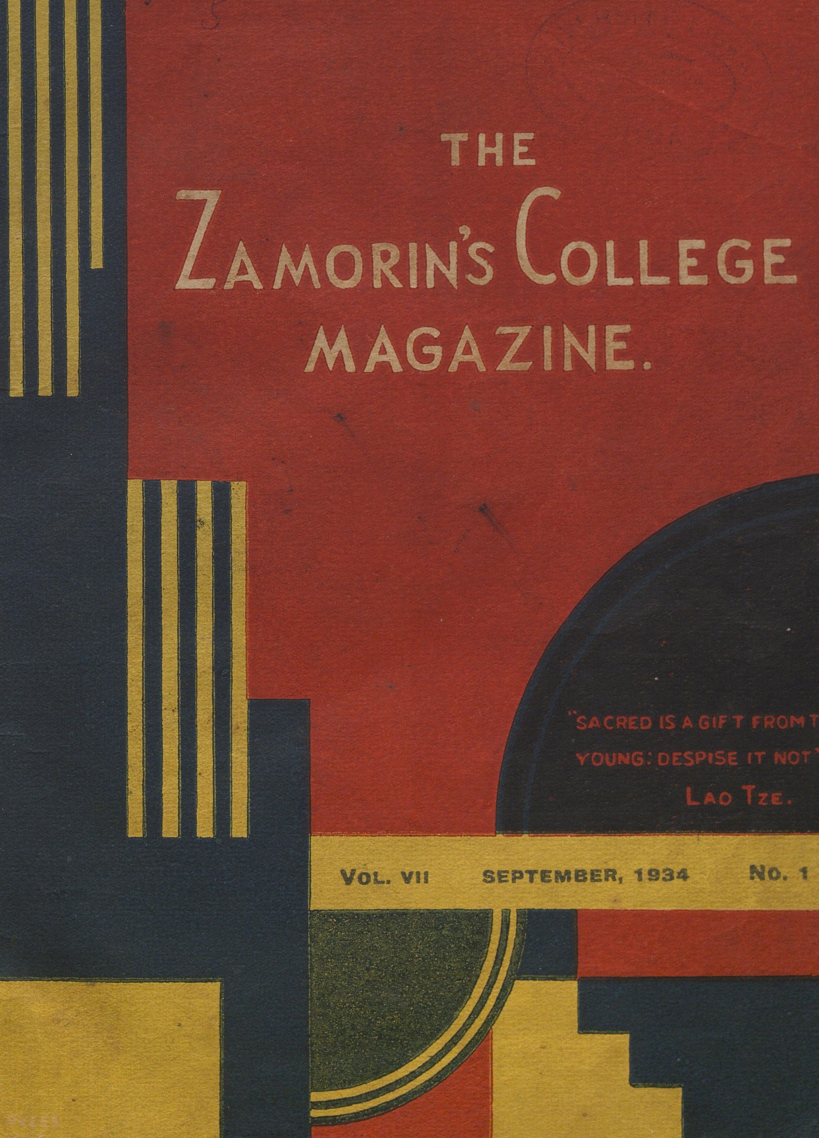  1934 - The Zamorins College Magazine - Volume - VII - Issue 01