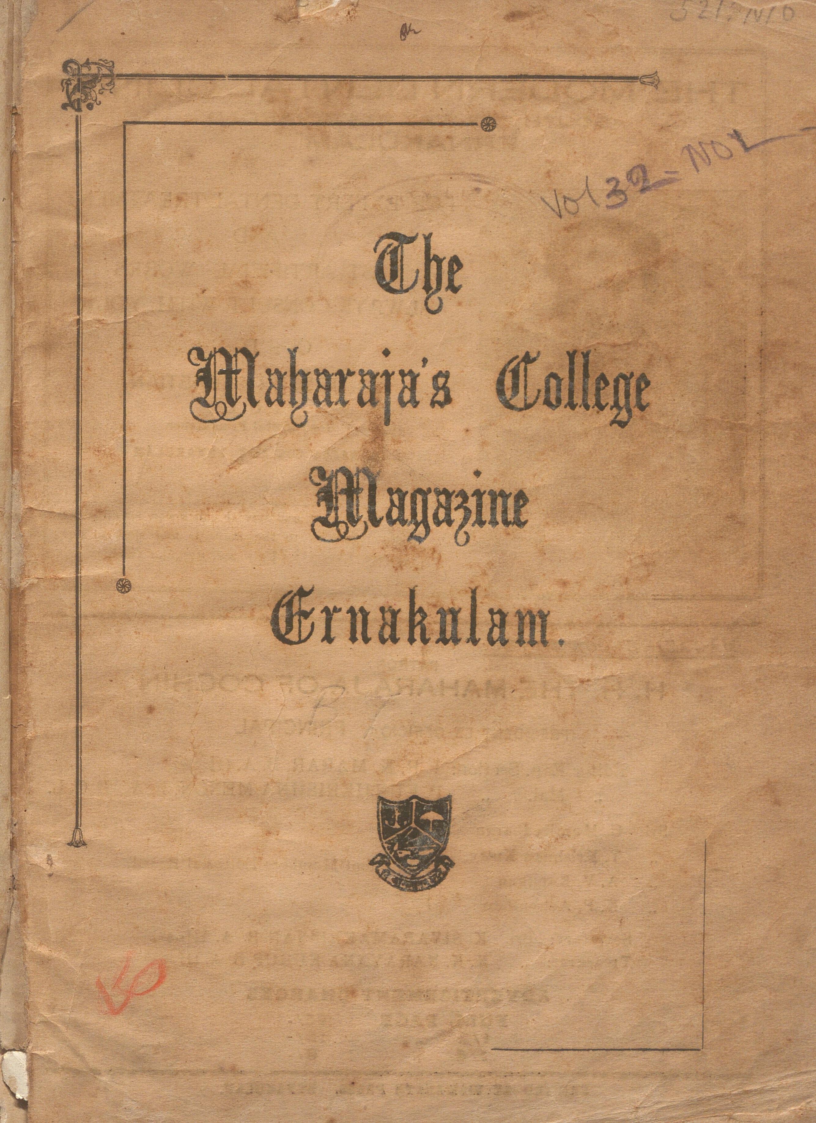  1949 - Ernakulam Maharaja's College Magazine -November - Vol. XXXII - Issue - 01