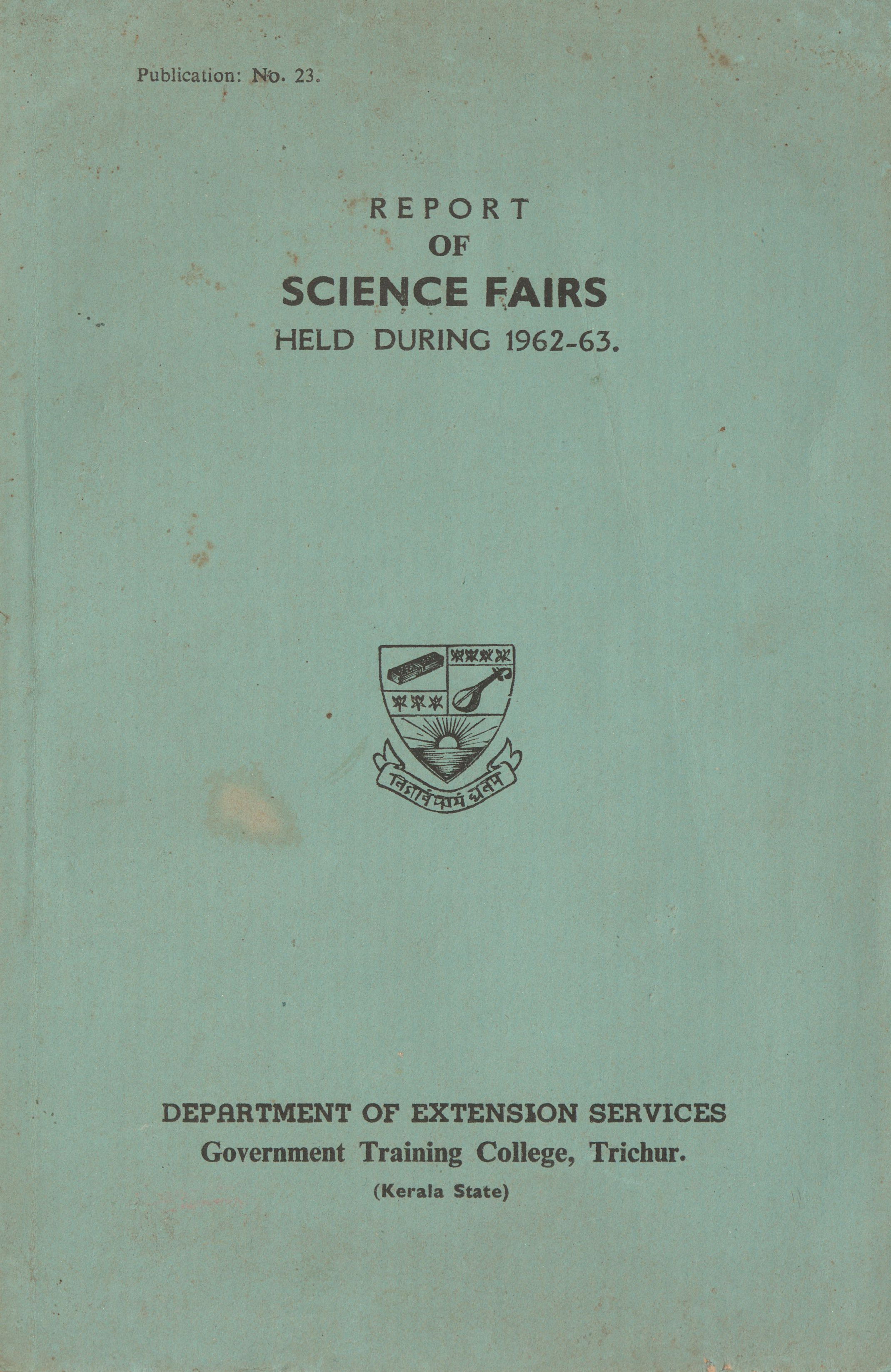  1963 - Report of Science Fairs